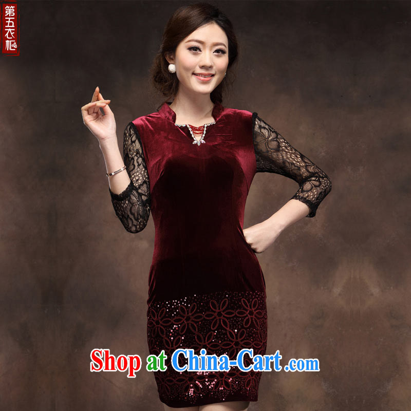 Dresses retro upgraded cuff wool fall 2014 summer new larger qipao gown dresses masked XXXL Uhlans on