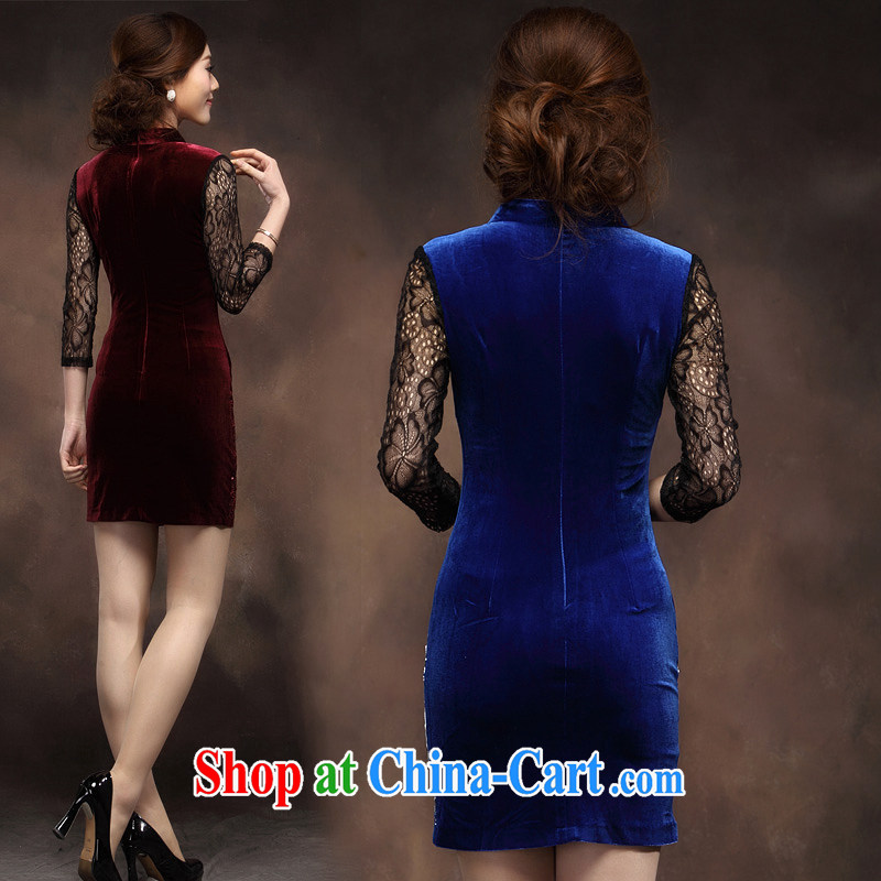 antique dresses in improved cuff wool fall 2014 summer new large, qipao gown dresses masked XXXL Uhlans on, since in that online shopping