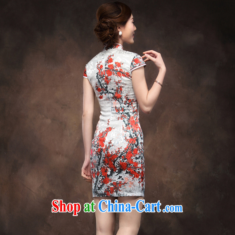 Dresses retro improved cultivating short dresses 2014 summer new Phillips-head stamp wedding dress suit XXL, music, dresses/Tang, and shopping on the Internet