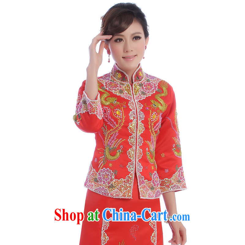 Dresses bridal dresses of Phoenix Chinese Antique bridal red cultivating Chinese wedding dresses skirt red XXL, music, and shopping on the Internet