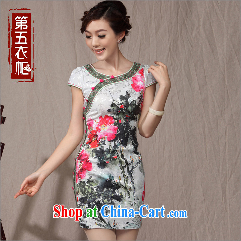 qipao,Chinese Ethnic Wind retro-tie qipao 2014 new summer Mother's Day-cheongsam dress suit XXL, music, and shopping on the Internet
