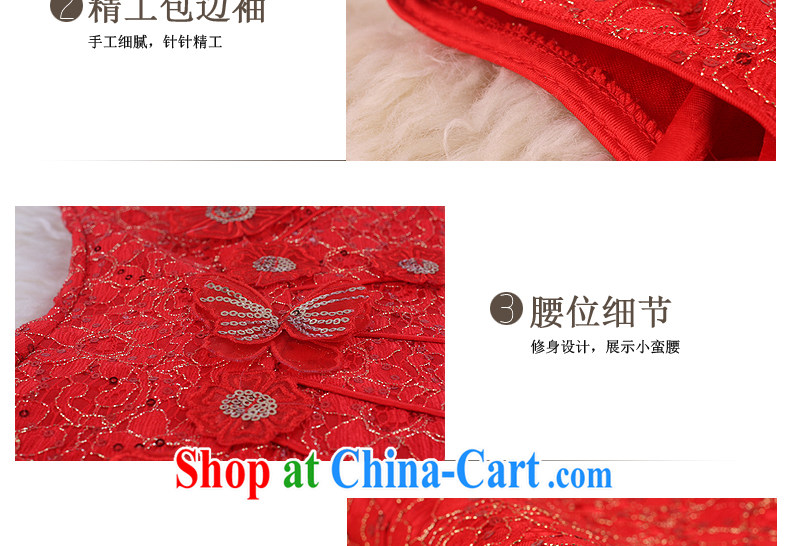 Dresses bridal gown lace red bows clothes retro improved stylish 2014 new wedding dresses red L pictures, price, brand platters! Elections are good character, the national distribution, so why buy now enjoy more preferential! Health