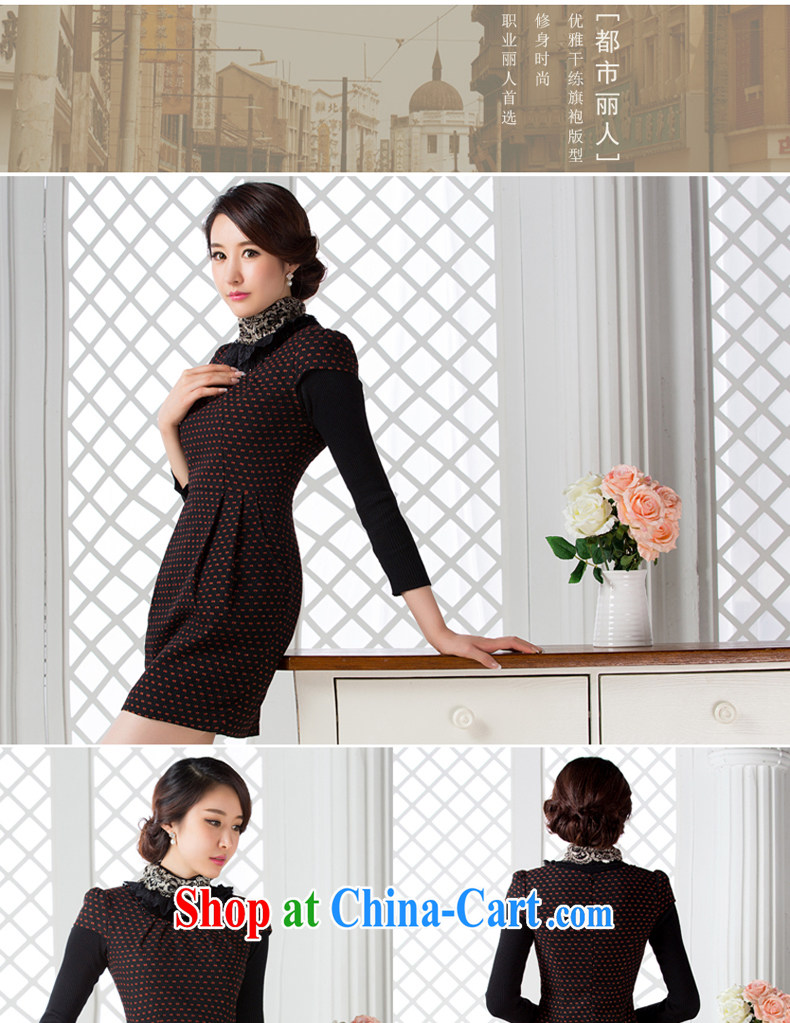 qipao cheongsam new, 2014 autumn and winter clothes and stylish improved short, take a grid coverage waist daily qipao orange robes without solid shirt pictures, price, brand platters! Elections are good character, the national distribution, so why buy now enjoy more preferential! Health