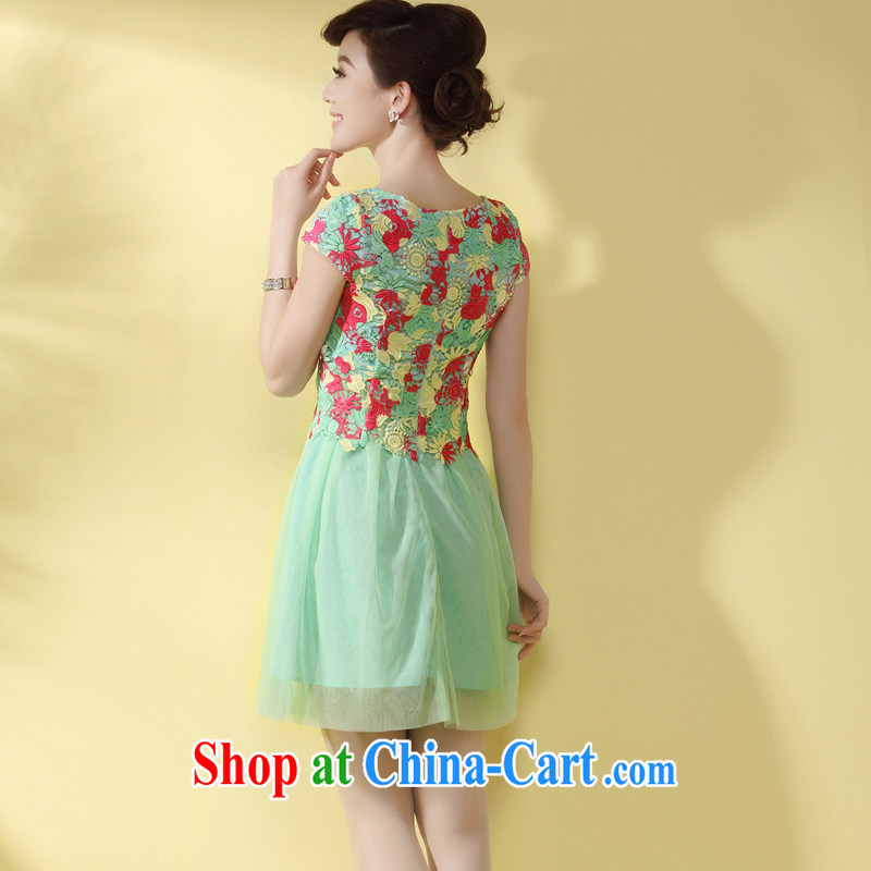 qipao cheongsam dress 2014 new summer style sexy lace teenage beauty Chinese antique dresses green XXL, the cheongsam/Tang, and shopping on the Internet