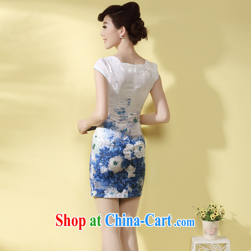 qipao cheongsam dress improved stylish summer 2014 new Chinese-tie short temperament daily qipao green XXL pictures, price, brand platters! Elections are good character, the national distribution, so why buy now enjoy more preferential! Health