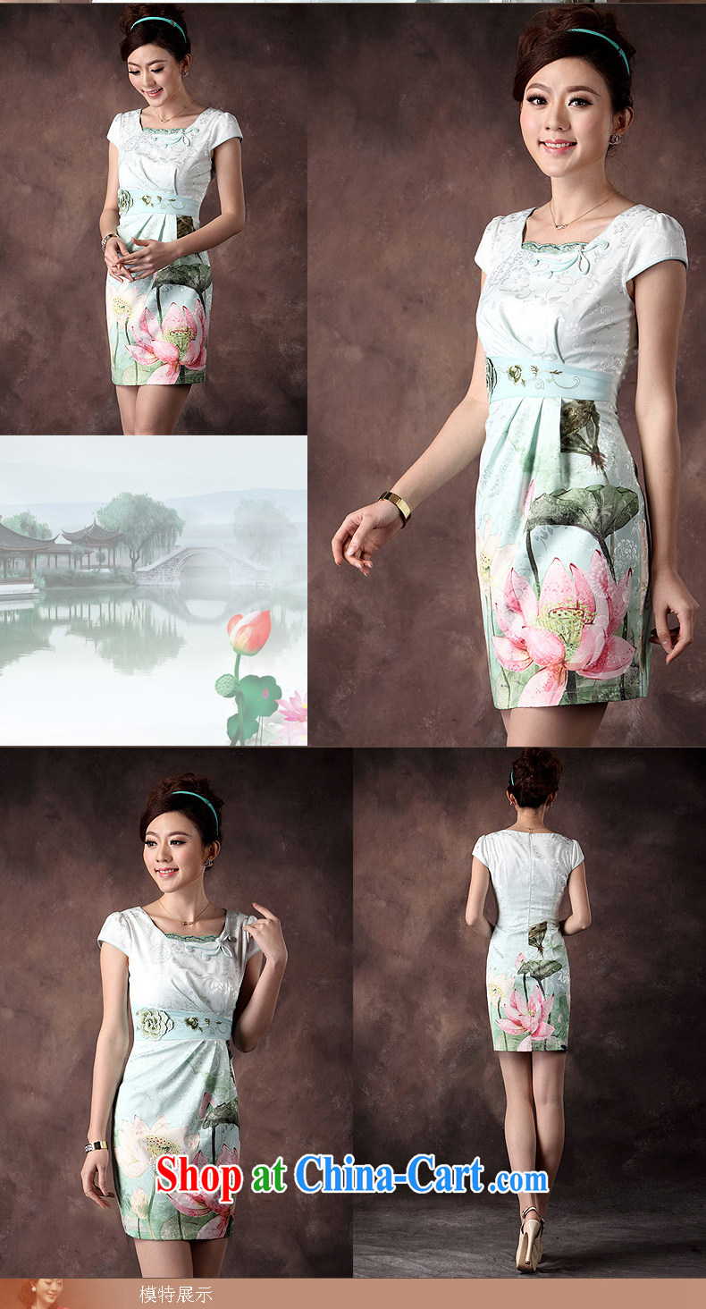 qipao cheongsam dress summer fashion 2014 new 100 fold the waist Lotus National wind qipao pink XXXL pictures, price, brand platters! Elections are good character, the national distribution, so why buy now enjoy more preferential! Health