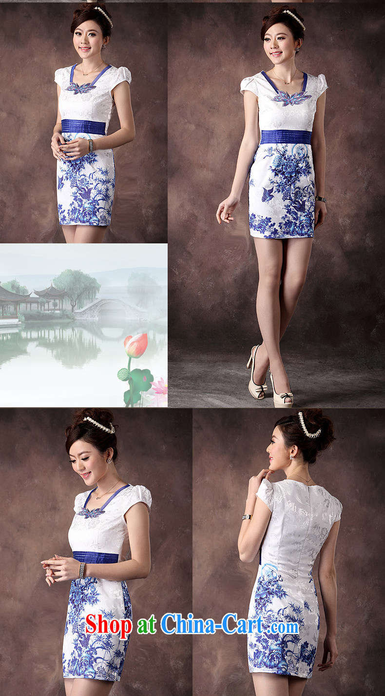 Dresses 2014 summer new cheongsam stylish improved fresh arts embroidery girls beauty salon, dress white XXL pictures, price, brand platters! Elections are good character, the national distribution, so why buy now enjoy more preferential! Health