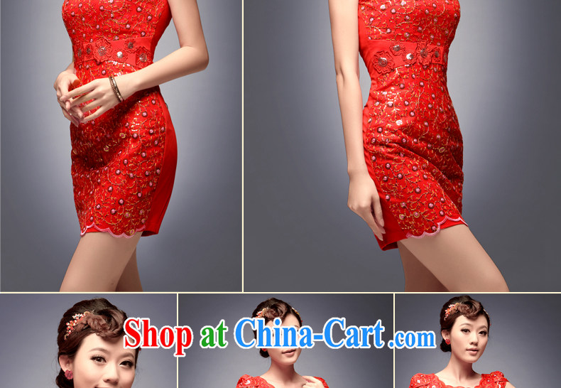 2014 dresses, embroidered fashion bridal red short, cultivating daily celebration banquet dresses red M pictures, price, brand platters! Elections are good character, the national distribution, so why buy now enjoy more preferential! Health