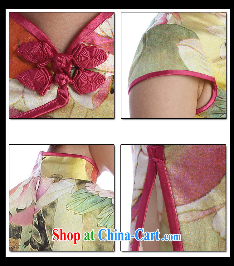 cheongsam Silk Cheongsam improved stylish summer 2014 the code sauna beauty silk robe, as well as Jade Orchid green XXL pictures, price, brand platters! Elections are good character, the national distribution, so why buy now enjoy more preferential! Health
