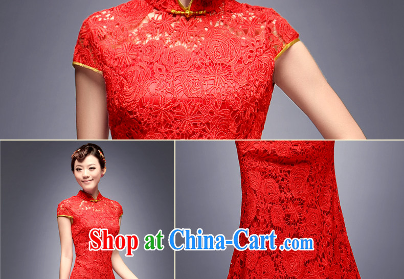 Dresses 2014 new Chinese crowsfoot Evening Dress dress Red Beauty, toast clothing cheongsam dress red L pictures, price, brand platters! Elections are good character, the national distribution, so why buy now enjoy more preferential! Health