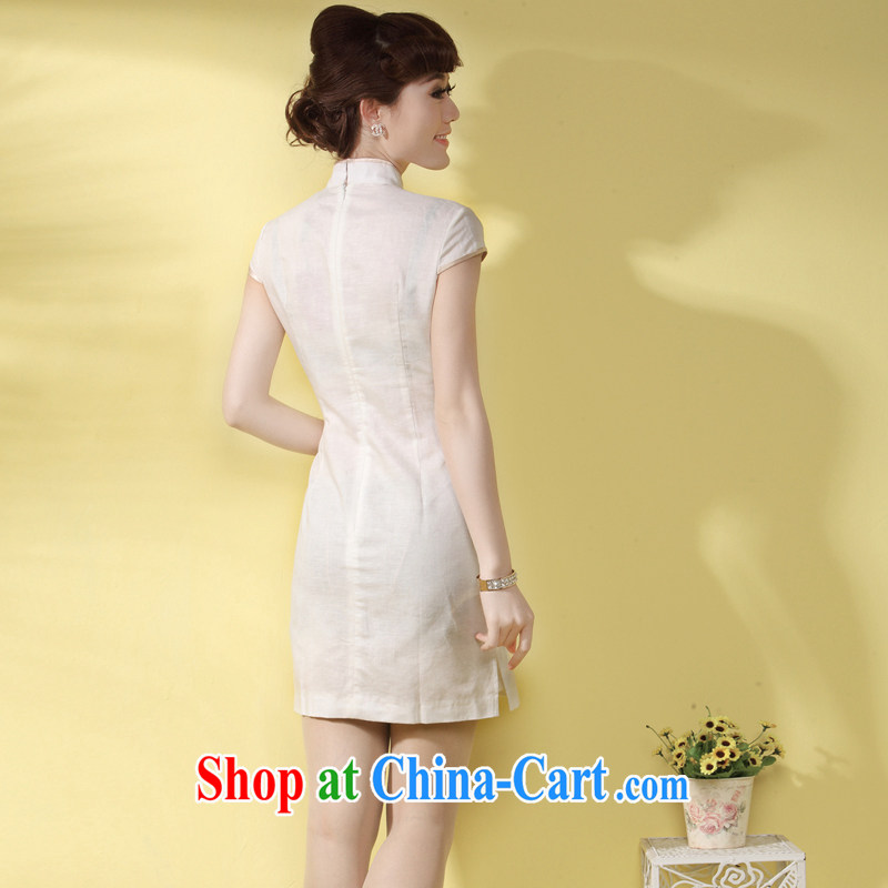 Dresses 2014 summer new cheongsam dress cotton the retro beach on literary light cooked female qipao Purple Pink L pictures, price, brand platters! Elections are good character, the national distribution, so why buy now enjoy more preferential! Health