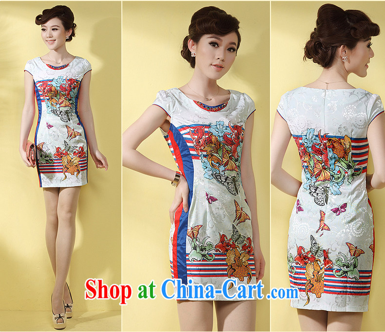 Dresses 2014 new cheongsam dress summer Chinese Ethnic Wind-back Chinese improved daily cheongsam dress suit XXL pictures, price, brand platters! Elections are good character, the national distribution, so why buy now enjoy more preferential! Health