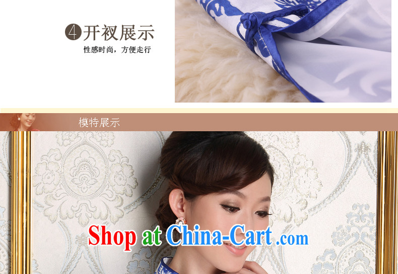 Dresses 2014 new autumn aura beauty blue and white porcelain antique dresses stylish beauty graphics thin cheongsam blue and white porcelain L pictures, price, brand platters! Elections are good character, the national distribution, so why buy now enjoy more preferential! Health