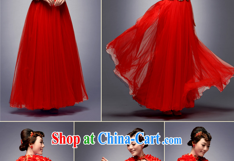 Dresses 2014 new autumn bridal cheongsam dress High Cloud, Retro wedding dresses long serving toast red L pictures, price, brand platters! Elections are good character, the national distribution, so why buy now enjoy more preferential! Health