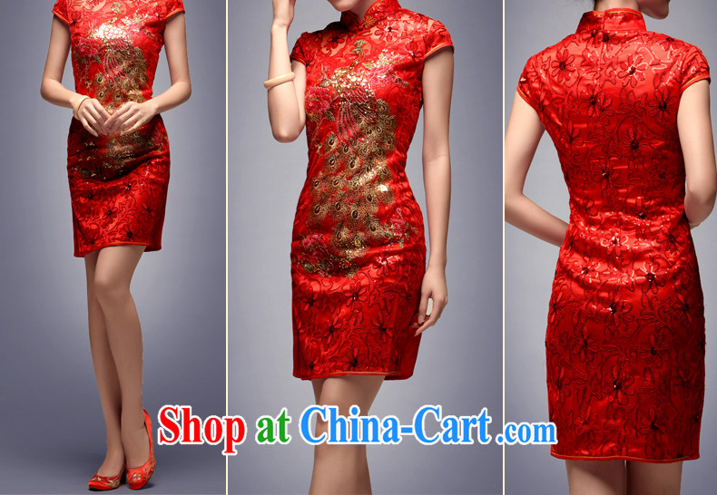 Dresses 2014 new short red bows, clothes dress retro embroidery Phoenix beauty of ballet dresses red XXL pictures, price, brand platters! Elections are good character, the national distribution, so why buy now enjoy more preferential! Health