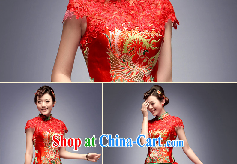 Dresses 2014 new lace Chinese Antique wedding dresses red split long married women dress skirt red S pictures, price, brand platters! Elections are good character, the national distribution, so why buy now enjoy more preferential! Health