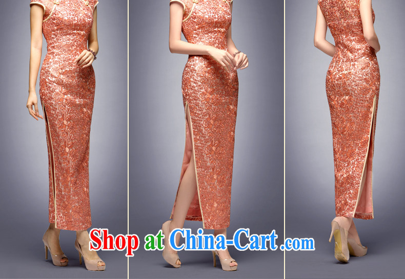 Dresses fall 2014 load, Evening Dress retro bridesmaid high load pink Chinese long marriage dresses orange toner XXL pictures, price, brand platters! Elections are good character, the national distribution, so why buy now enjoy more preferential! Health