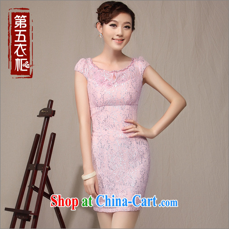 Cultivating cheongsam style lace sexy qipao 2014 new stylish and improved female Chinese cheongsam dress purple toner XXL, music, and shopping on the Internet