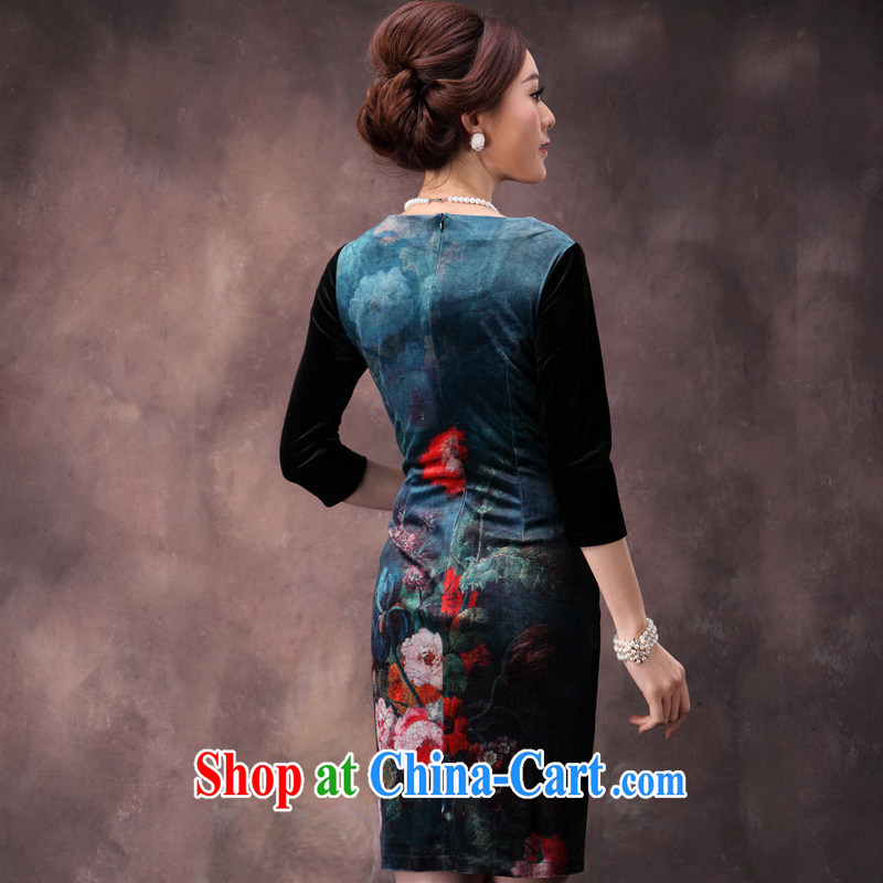 Plush robes fall, summer 2014 new stamp round collar waist improved stylish dress early autumn new package suit XXXL pictures, price, brand platters! Elections are good character, the national distribution, so why buy now enjoy more preferential! Health