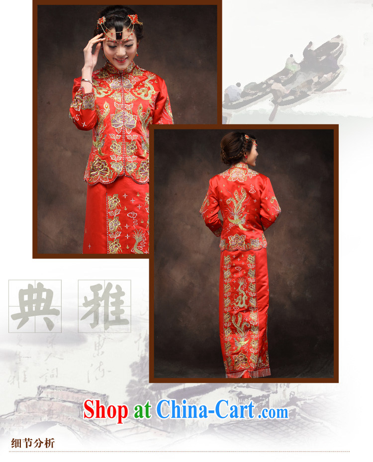 bridal dresses use Phoenix Chinese Antique bridal wedding dresses Sau Wo service Red Beauty dress and red XXL pictures, price, brand platters! Elections are good character, the national distribution, so why buy now enjoy more preferential! Health