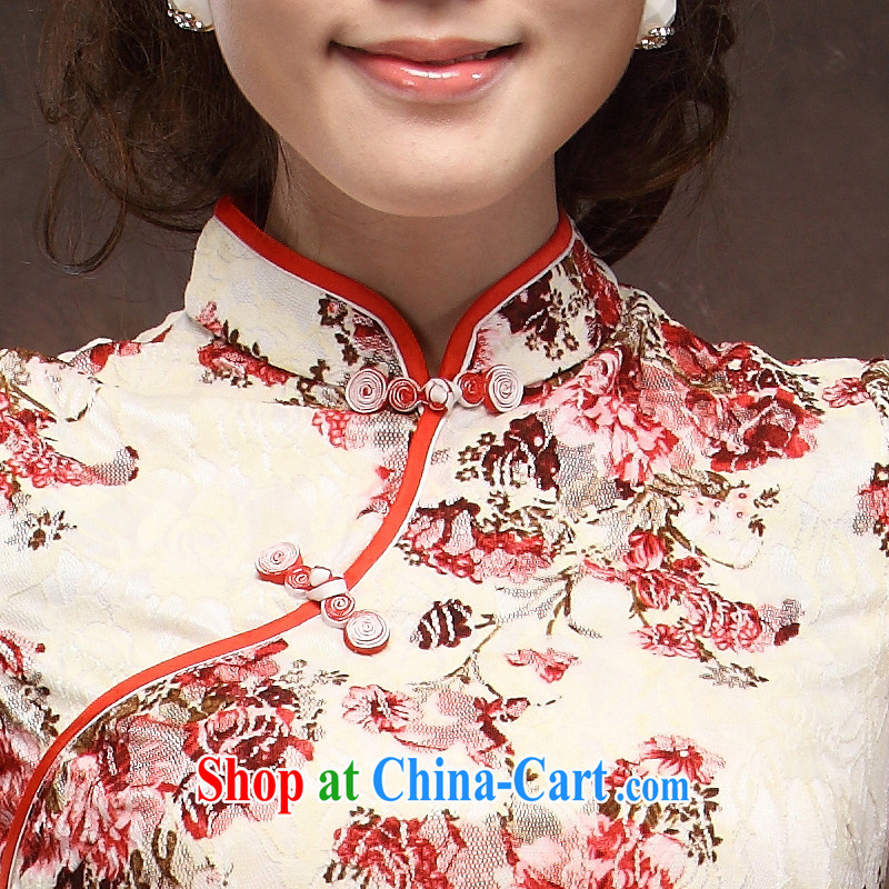 Chinese qipao improved festive lace dresses new 2014 summer stylish wedding MOM dress suit XXXL pictures, price, brand platters! Elections are good character, the national distribution, so why buy now enjoy more preferential! Health