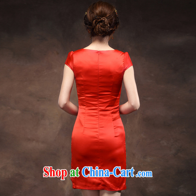 Toast clothing red bridal wedding dress improved stylish short dresses new married Yi lace back door red XXXL pictures, price, brand platters! Elections are good character, the national distribution, so why buy now enjoy more preferential! Health