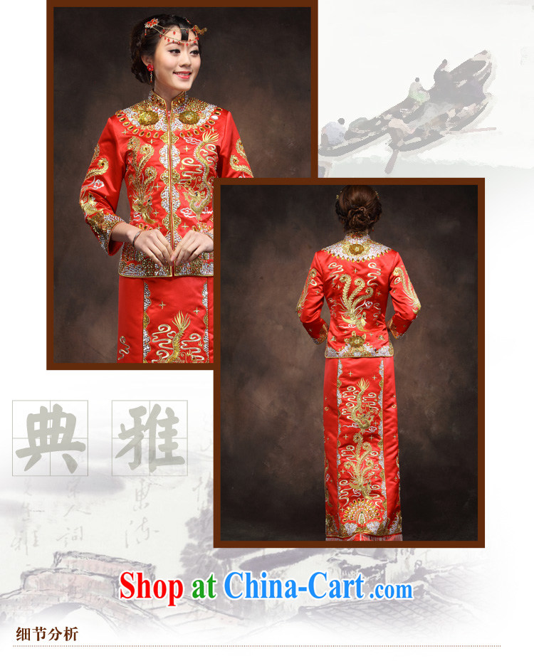 Toast clothing costumes wedding dress beauty of Phoenix dress and nails Pearl embroidery bridal married Yi wedding Sau Wo service red XXL pictures, price, brand platters! Elections are good character, the national distribution, so why buy now enjoy more preferential! Health