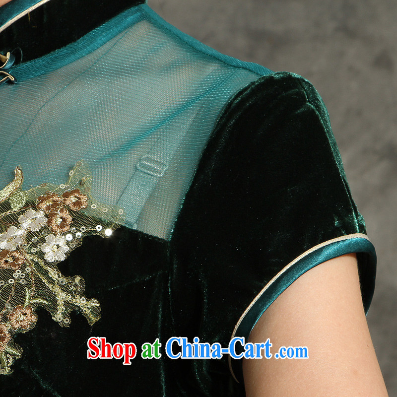 Velvet cheongsam dress improved Tang with long evening dress the code dresses, older wedding mom with purple (no shawl) XXXL pictures, price, brand platters! Elections are good character, the national distribution, so why buy now enjoy more preferential! Health