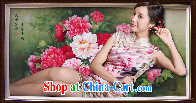 Summer 2014 New National wind Stylish retro minimalist College wind Chinese improved cultivating short-sleeve cheongsam dress light blue XXL pictures, price, brand platters! Elections are good character, the national distribution, so why buy now enjoy more preferential! Health