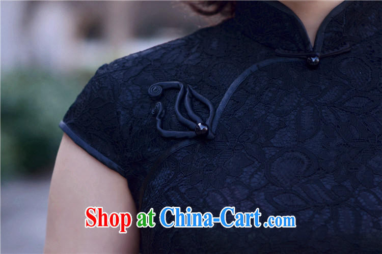 2014 new black lace beauty sexy elegant refined antique Ethnic Wind, qipao dresses black XXL pictures, price, brand platters! Elections are good character, the national distribution, so why buy now enjoy more preferential! Health
