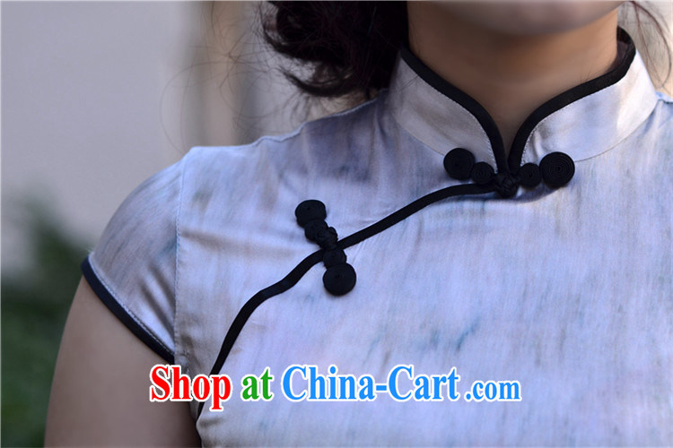 Poetry 100, summer 2014 new facade, heavy silk retro Ethnic Wind improved stylish short-sleeve cheongsam dress as fancy M pictures, price, brand platters! Elections are good character, the national distribution, so why buy now enjoy more preferential! Health