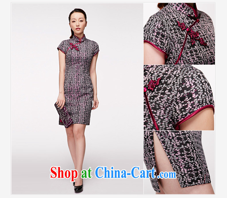 Wood is really a spring 2015 new Chinese, for classic short-sleeved qipao dresses 22,185 01 black XXL (B) pictures, price, brand platters! Elections are good character, the national distribution, so why buy now enjoy more preferential! Health
