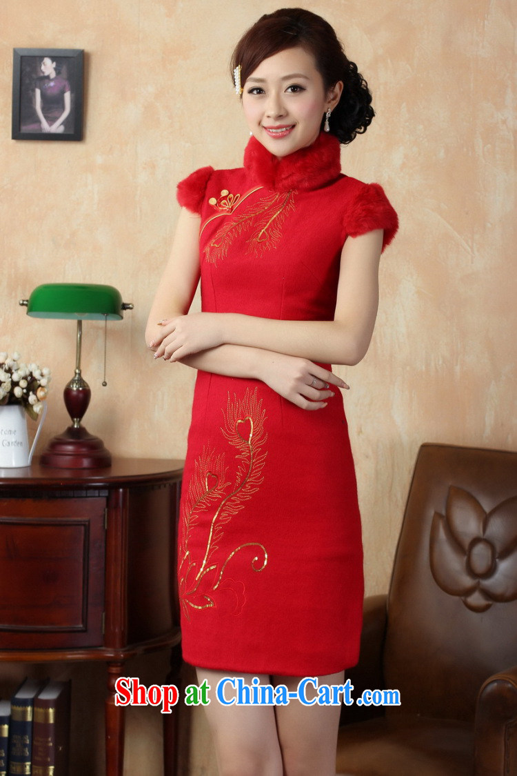 spend the winter New Tang Women's clothes, cheongsam collar Chinese improved classical winter dresses costumes short cheongsam red 2 XL pictures, price, brand platters! Elections are good character, the national distribution, so why buy now enjoy more preferential! Health