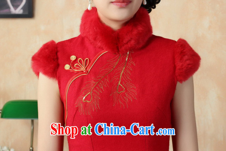 spend the winter New Tang Women's clothes, cheongsam collar Chinese improved classical winter dresses costumes short cheongsam red 2 XL pictures, price, brand platters! Elections are good character, the national distribution, so why buy now enjoy more preferential! Health