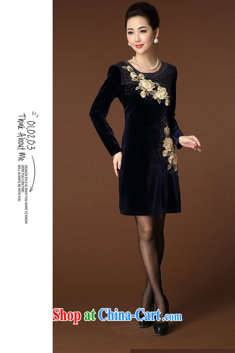 Let me Bai colorful 2015 New, Old embroidery, wool large, long-sleeved upscale dresses QP 204 #6 purple XL pictures, price, brand platters! Elections are good character, the national distribution, so why buy now enjoy more preferential! Health
