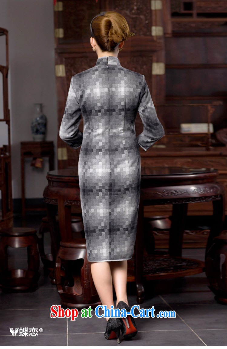 Butterfly Lovers spring 2015 the new, improved stylish 7 cuff cheongsam dress retro long Chinese qipao dress 49,054 gray mosaic XXL pictures, price, brand platters! Elections are good character, the national distribution, so why buy now enjoy more preferential! Health