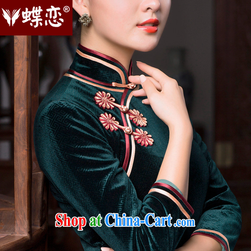 Butterfly Lovers 2015 spring new national retro style cheongsam dress daily fashion improved cheongsam dress 49,059 MOSS L, Butterfly Lovers, shopping on the Internet