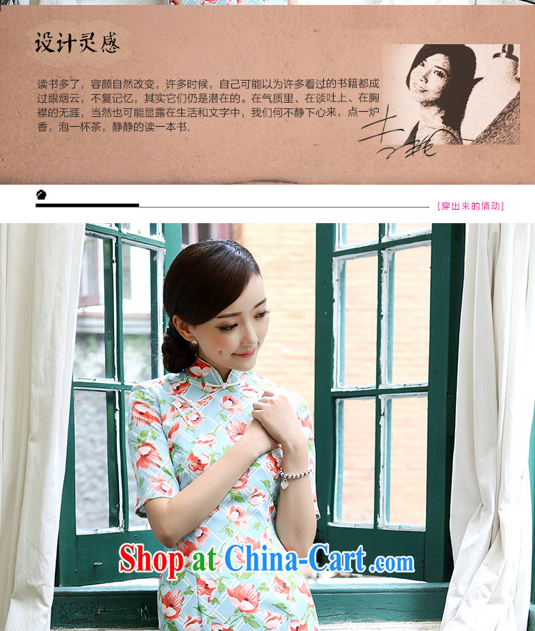 once and for all and fatally jealous autumn leaves stamp emulation the cheongsam dress autumn is improved and stylish beauty cheongsam dress retro Green S pictures, price, brand platters! Elections are good character, the national distribution, so why buy now enjoy more preferential! Health