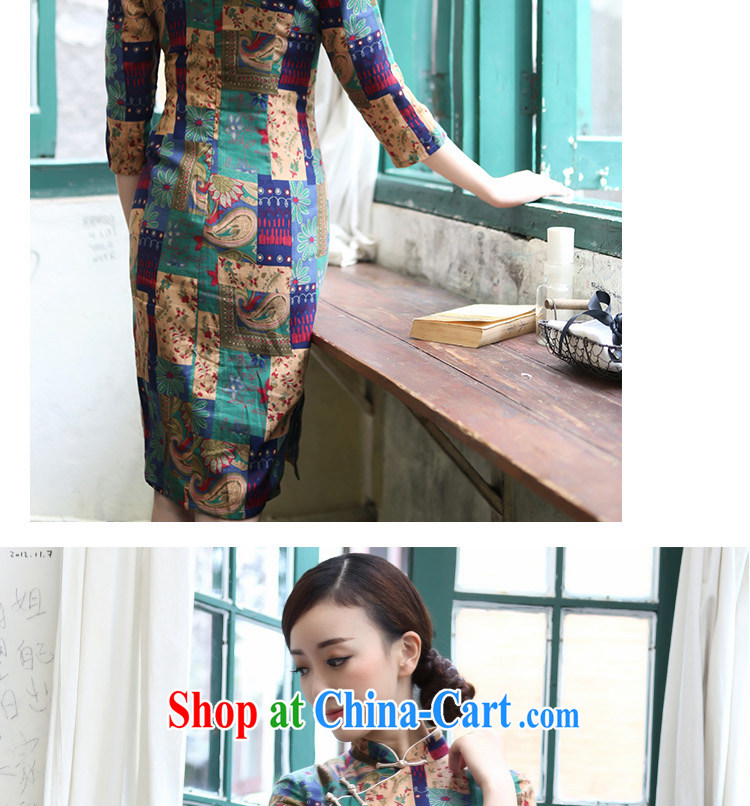 proverbial hero once and for all 9 Palace, pure cotton cheongsam dress spring loaded improved stylish cotton cultivation the cheongsam dress suit XL pictures, price, brand platters! Elections are good character, the national distribution, so why buy now enjoy more preferential! Health