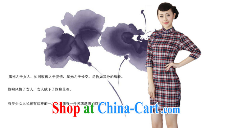 Take the 2014 autumn new girls cotton cheongsam dress, collar style grid Korea retro improved day-cuff in cheongsam picture color 2 XL pictures, price, brand platters! Elections are good character, the national distribution, so why buy now enjoy more preferential! Health