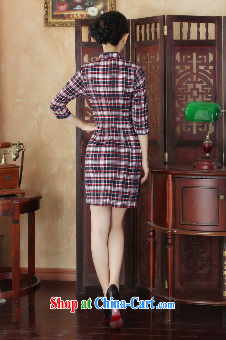 Take the 2014 autumn new girls cotton cheongsam dress, collar style grid Korea retro improved day-cuff in cheongsam picture color 2 XL pictures, price, brand platters! Elections are good character, the national distribution, so why buy now enjoy more preferential! Health