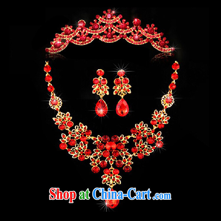 Honey, bride 2015 New Red necklace earrings Crown accessory bridal wedding tiaras and jewelry water drilling wedding dresses dresses jewelry red pictures, price, brand platters! Elections are good character, the national distribution, so why buy now enjoy more preferential! Health