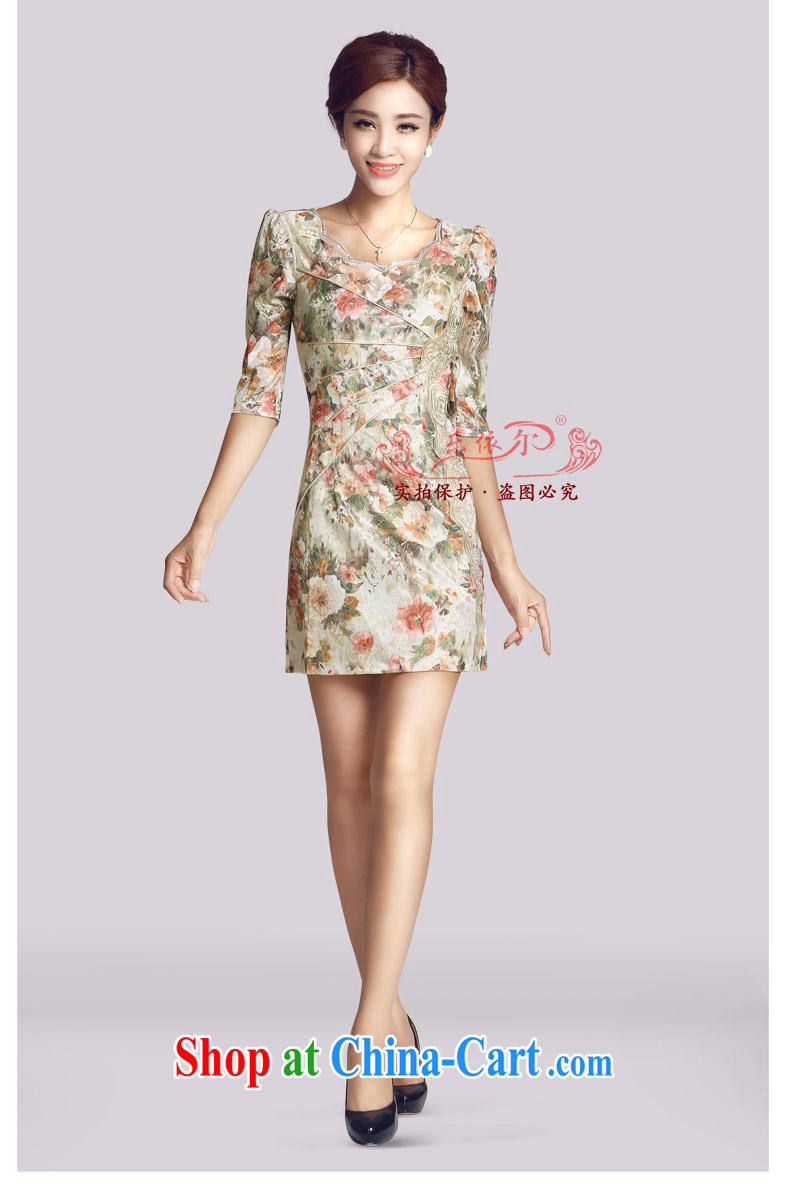 And, in accordance with the cuff antique cheongsam dress fall 2014 new female daily Chinese improved cheongsam dress female saffron XXL pictures, price, brand platters! Elections are good character, the national distribution, so why buy now enjoy more preferential! Health