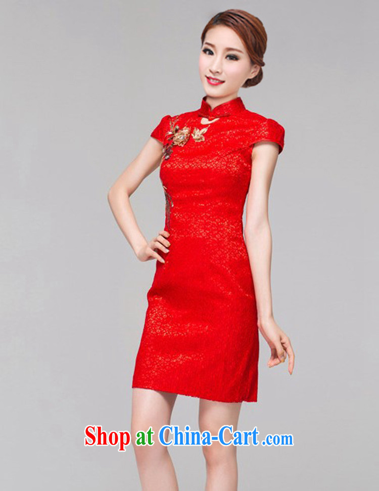 and aviation-ting 2014 summer red bridal dresses wedding toast clothing retro embroidery take short improved cheongsam-Noble red XL pictures, price, brand platters! Elections are good character, the national distribution, so why buy now enjoy more preferential! Health