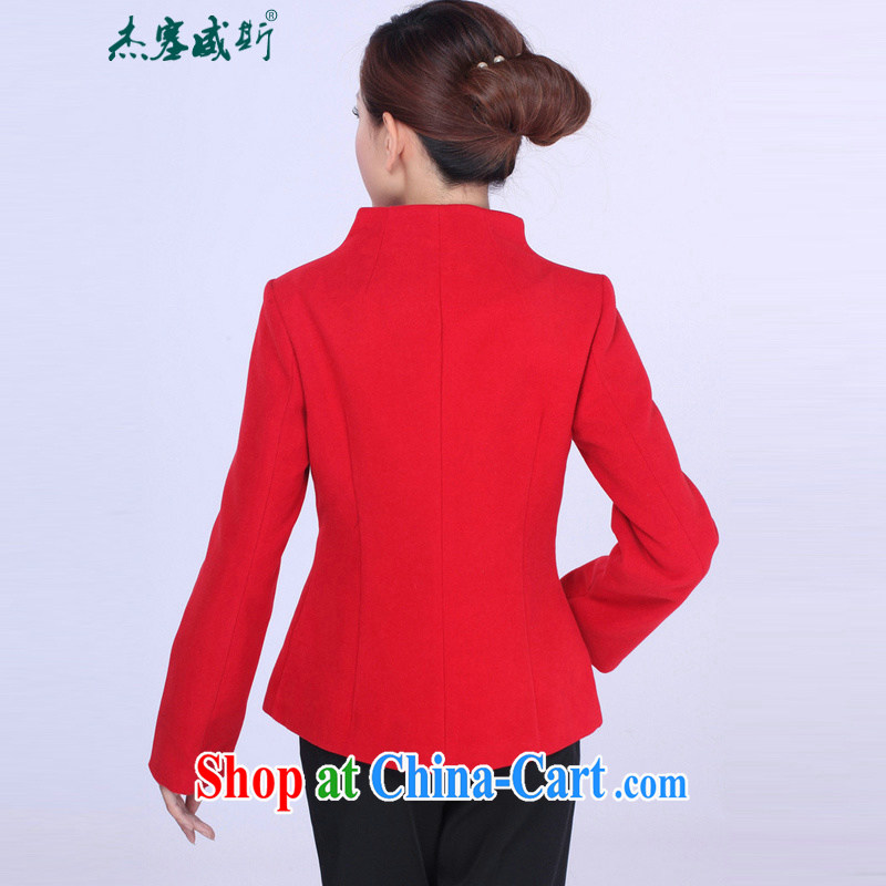 Cheng Kejie, Wiesbaden, autumn and winter, the autumn is an elegant, manually for further enquiries embroidered Sau San Tong replacing T-shirt girl jacket J 0061 red XXXL, Jessup, and shopping on the Internet