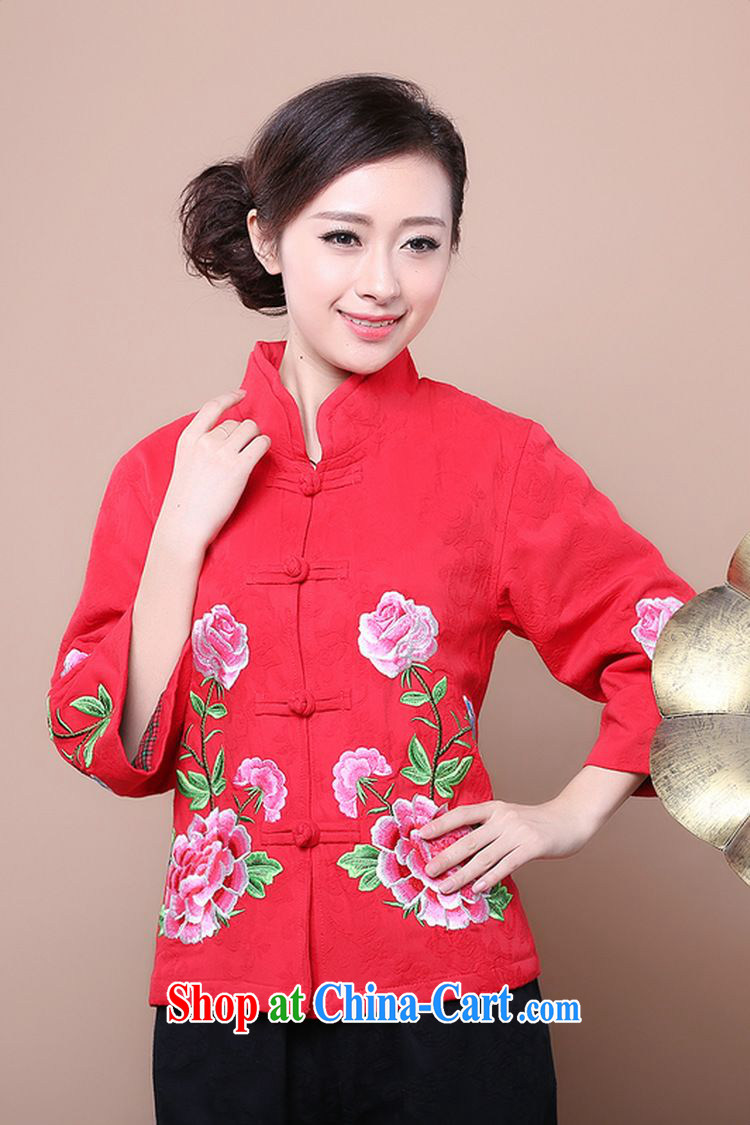 Forest narcissus fall 2014 new cotton jacquard Chinese Peony embroidery, older women with mother T-shirt jacket FGR - A 981 red XXXL pictures, price, brand platters! Elections are good character, the national distribution, so why buy now enjoy more preferential! Health