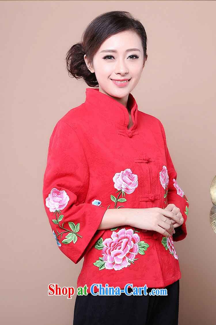 Forest narcissus fall 2014 new cotton jacquard Chinese Peony embroidery, older women with mother T-shirt jacket FGR - A 981 red XXXL pictures, price, brand platters! Elections are good character, the national distribution, so why buy now enjoy more preferential! Health