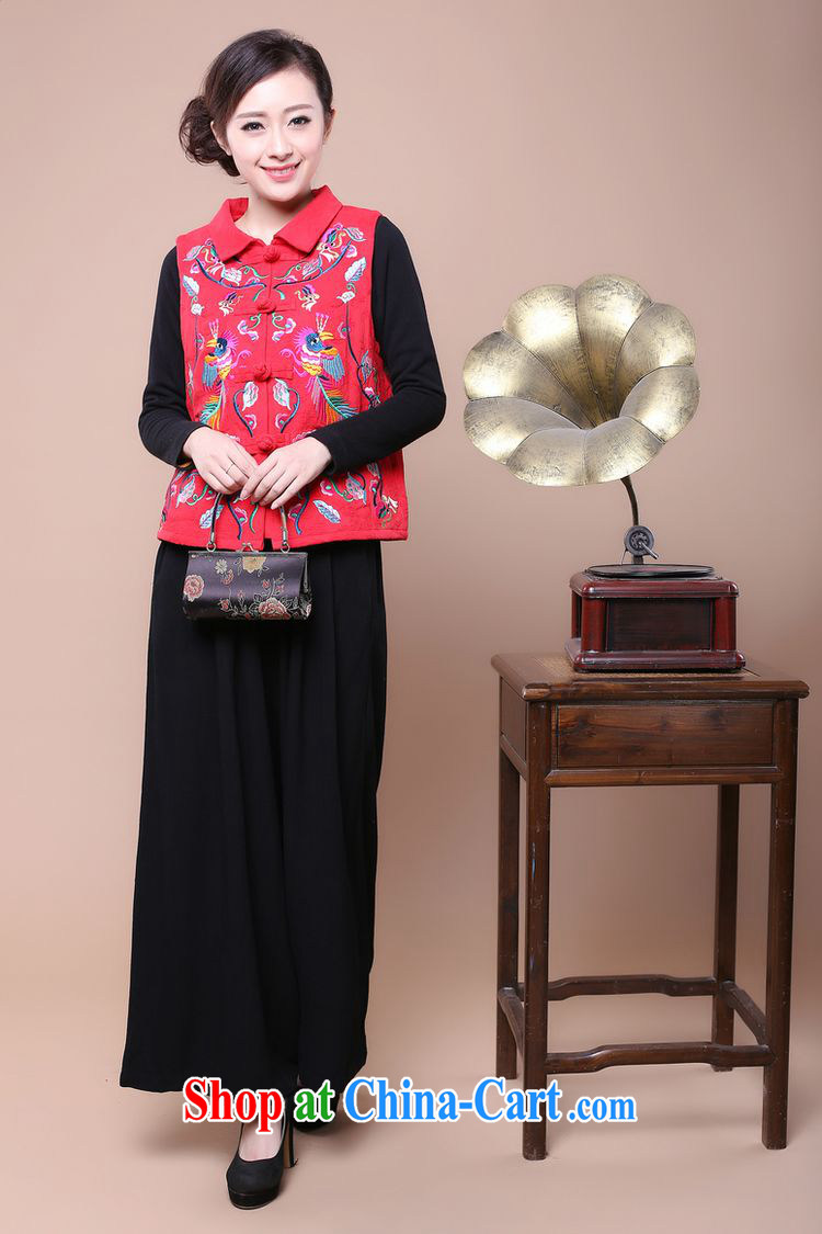 Forest narcissus fall 2014 new cotton jacquard, older women with Tang lapel embroidered sleeveless ethnic wind a FGR - A 327 black XXL pictures, price, brand platters! Elections are good character, the national distribution, so why buy now enjoy more preferential! Health