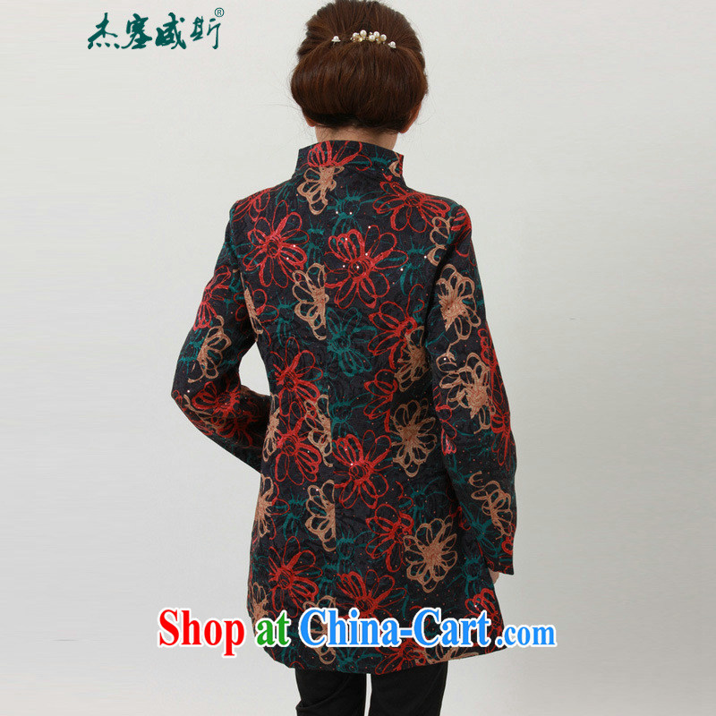 Cheng Kejie, Wiesbaden, autumn and winter, the antique and elegant, for manually click the snap-in, long-tang on T-shirt jacket J 0054 figure XXXL, Jessup, qipao/Tang, and shopping on the Internet