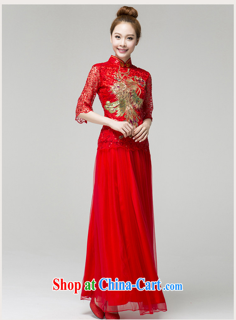 Paul and love Ms Audrey EU Yuet-mee, RobinIvy) toast clothing dresses new 2015 cuff in marriages cheongsam Q 13,653 red XXL pictures, price, brand platters! Elections are good character, the national distribution, so why buy now enjoy more preferential! Health